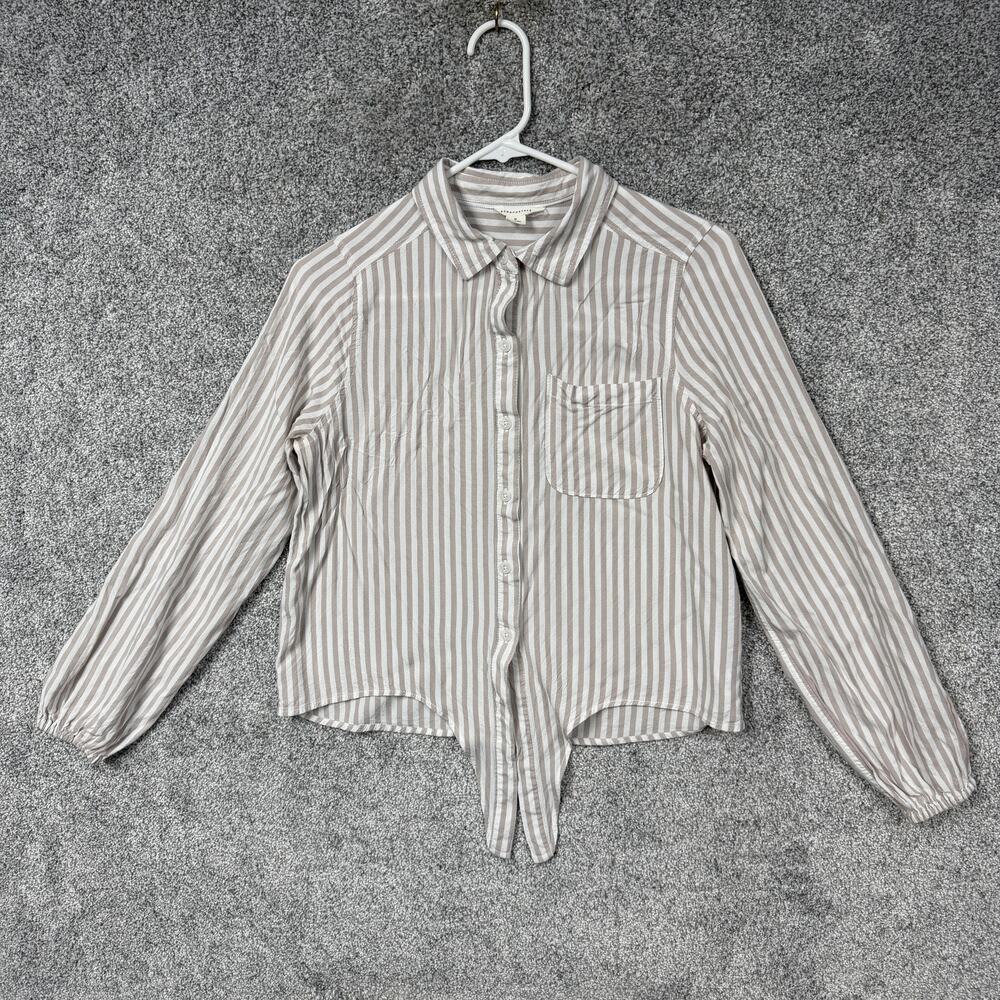 Aéropostale Button Up Shirt M Striped Coastal Preppy Resort Hamptons Yacht Club